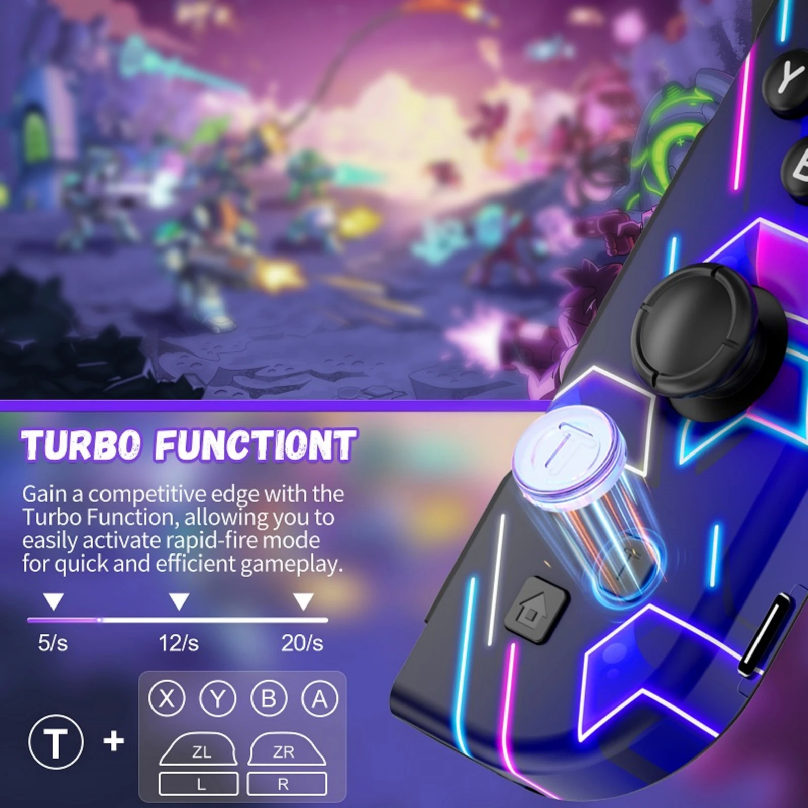 Joypads For NS Switch/OLED/LITE/PC/IOS/Android Wireless Controller 6-Axis Gyro Sensor Gamepad Turbo Dual Vibration Game Joystick