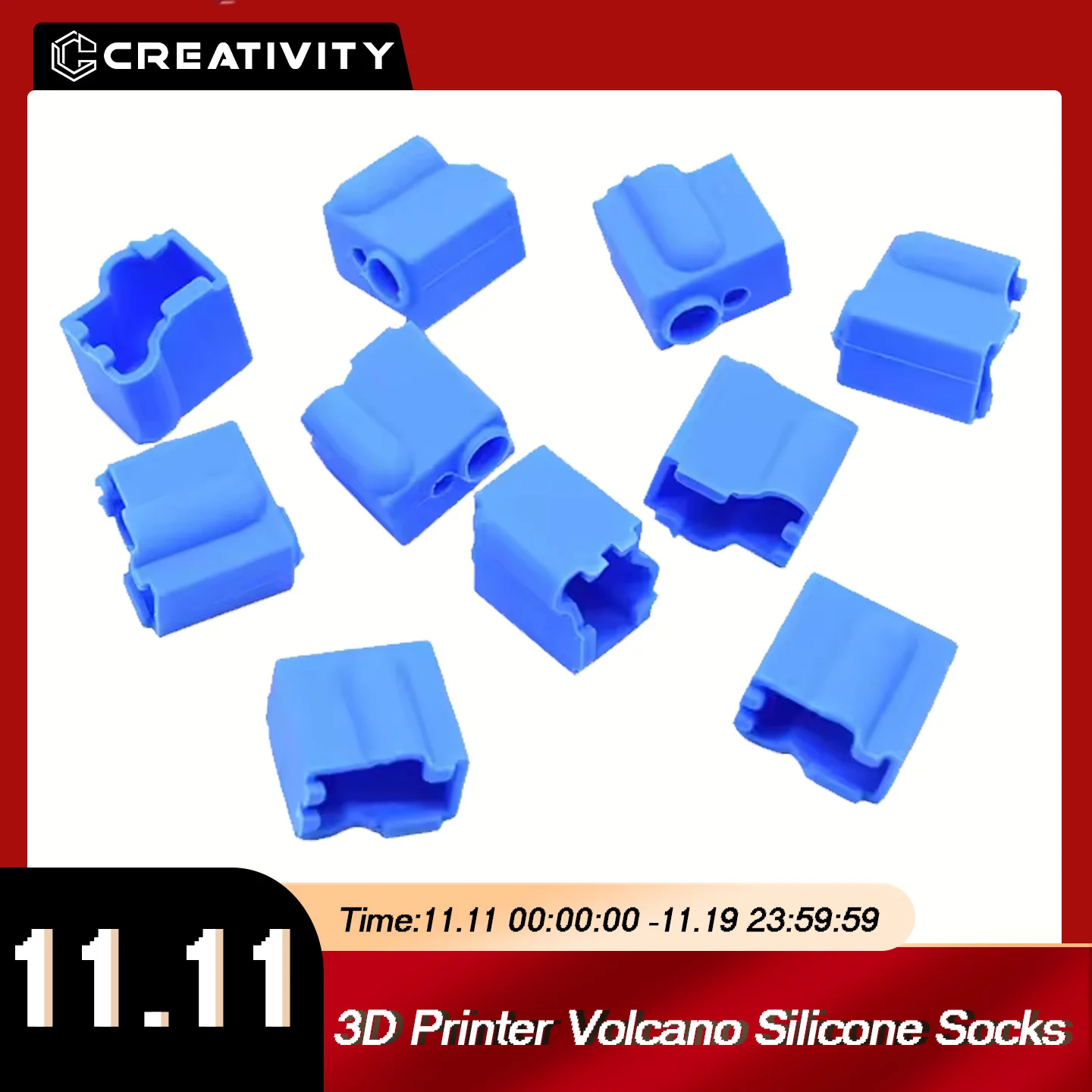 Creativity 3D Printer Part Volcano Silicone Socks for Sidewinder X1 Genius Volcano Heat Block J-Head Hotend Extruder Block Cover
