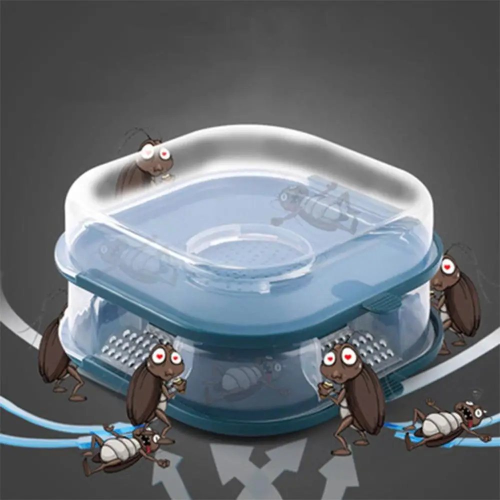 

360 Degree Safe for Bathroom,Kitchen Efficient No Pollute Reusable Bug Remover Cockroach Trap Cockroaches Killer Bugs Trap Box