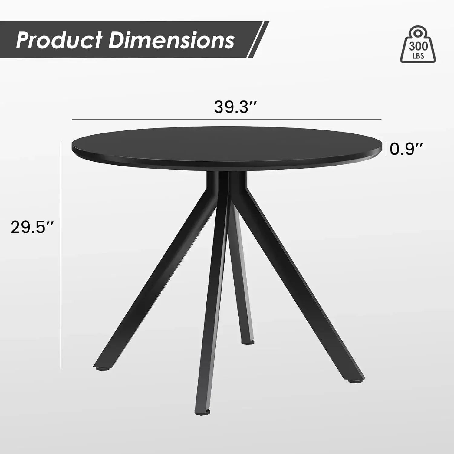 Black Dining Table for 4-6 Person|39