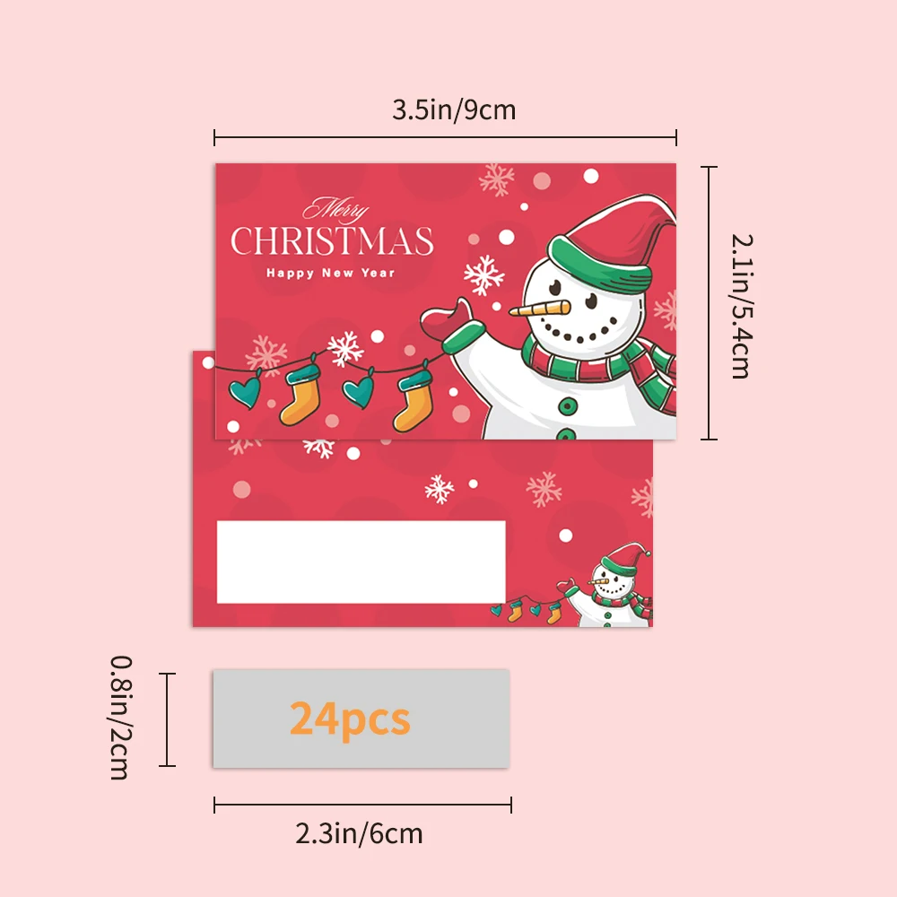 24 قطعة بطاقة ملاحظة فارغة ، بطاقات خدش رجل ثلج عيد الميلاد ، بطاقة خدش مفاجأة للعطلات لعام 2026. زينة الحفلات ، بطاقة هدايا ذاتية الصنع