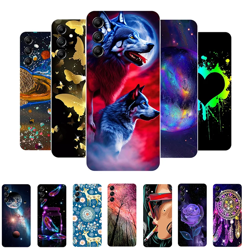 

For Samung M54 5G Case Silicone Wolf Soft TPU Painted Back Cover For Samsung Galaxy M54 5G M 54 2023 6.7" Protector Fundas
