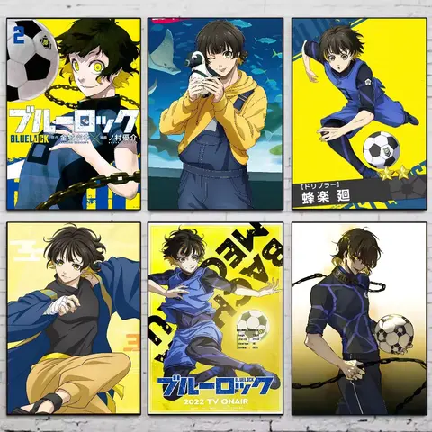 Bachira Meguru BLUE LOCK Poster Adesivi Arte Murales Decor Sala giochi Decor Regali Kawaii HD Pittura Cat Cars