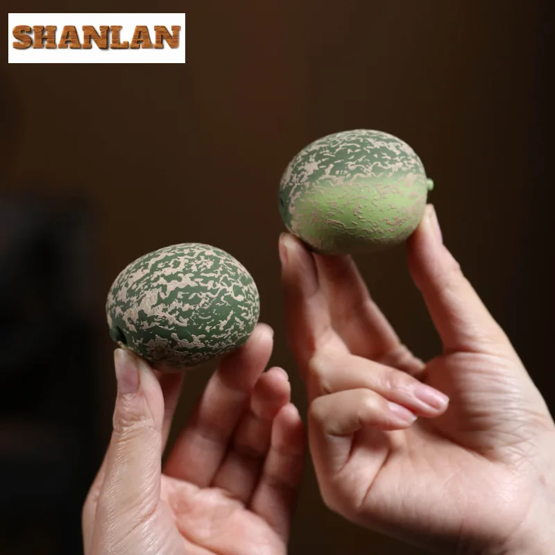 

Hami Melon Purple Clay Vegetables Fruits Tea Pet Handmade Tea Games Tea Figurine Play Toys Tea Statue Ornaments Can Be Raised