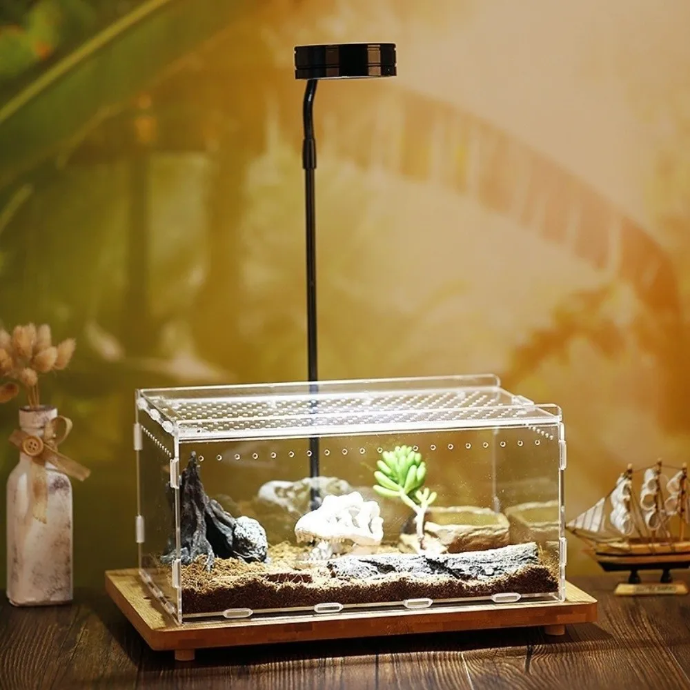 Transparentes Reptilien-Terrarium aus Acryl, einfach zu installieren, Zuchtkasten für Eidechsen, belüftetes, ausbruchsicheres Gehege für Geckos. – Detail 6