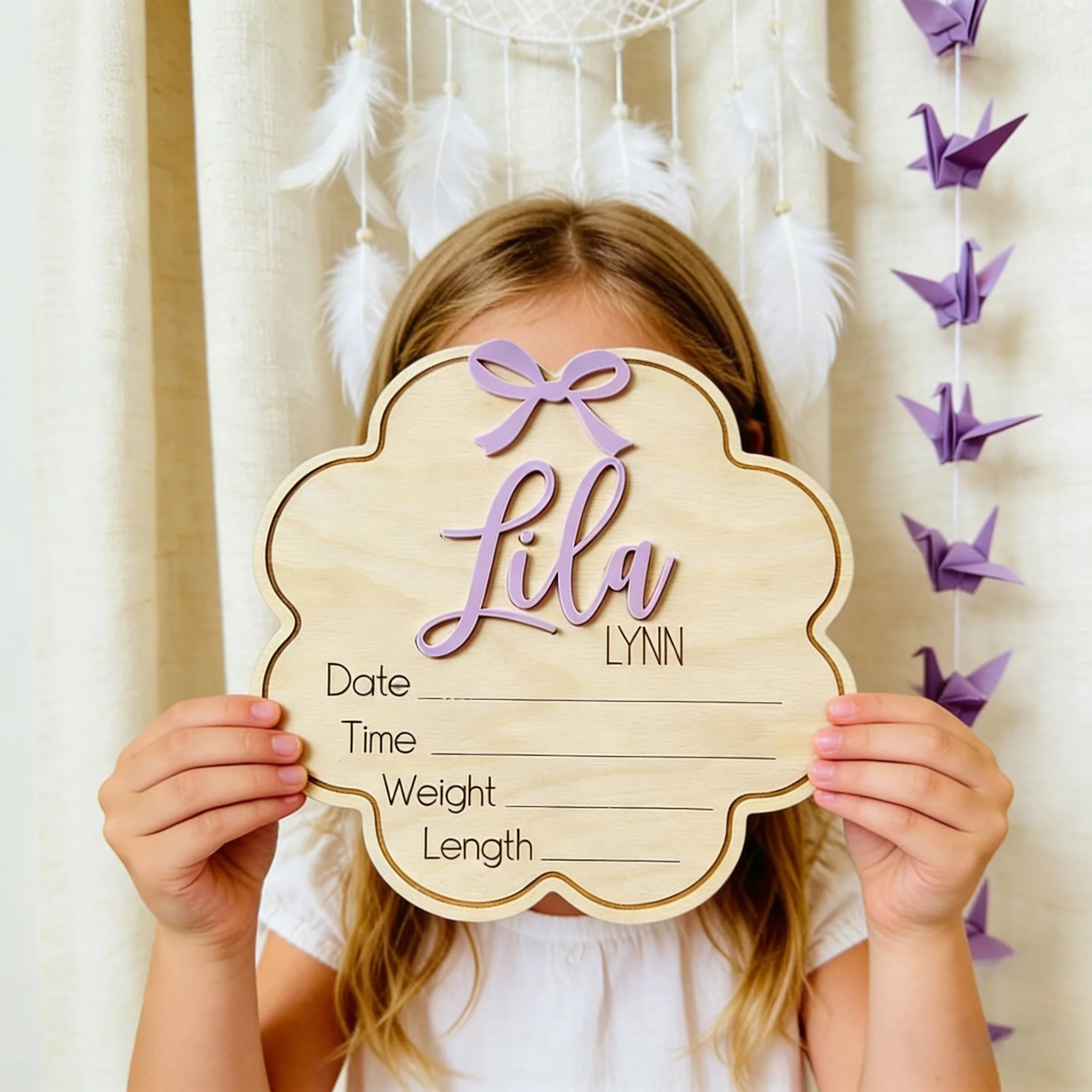 1pc children's room wooden surname brand, customizable name, children's room wall decoration, customized exclusive gift
