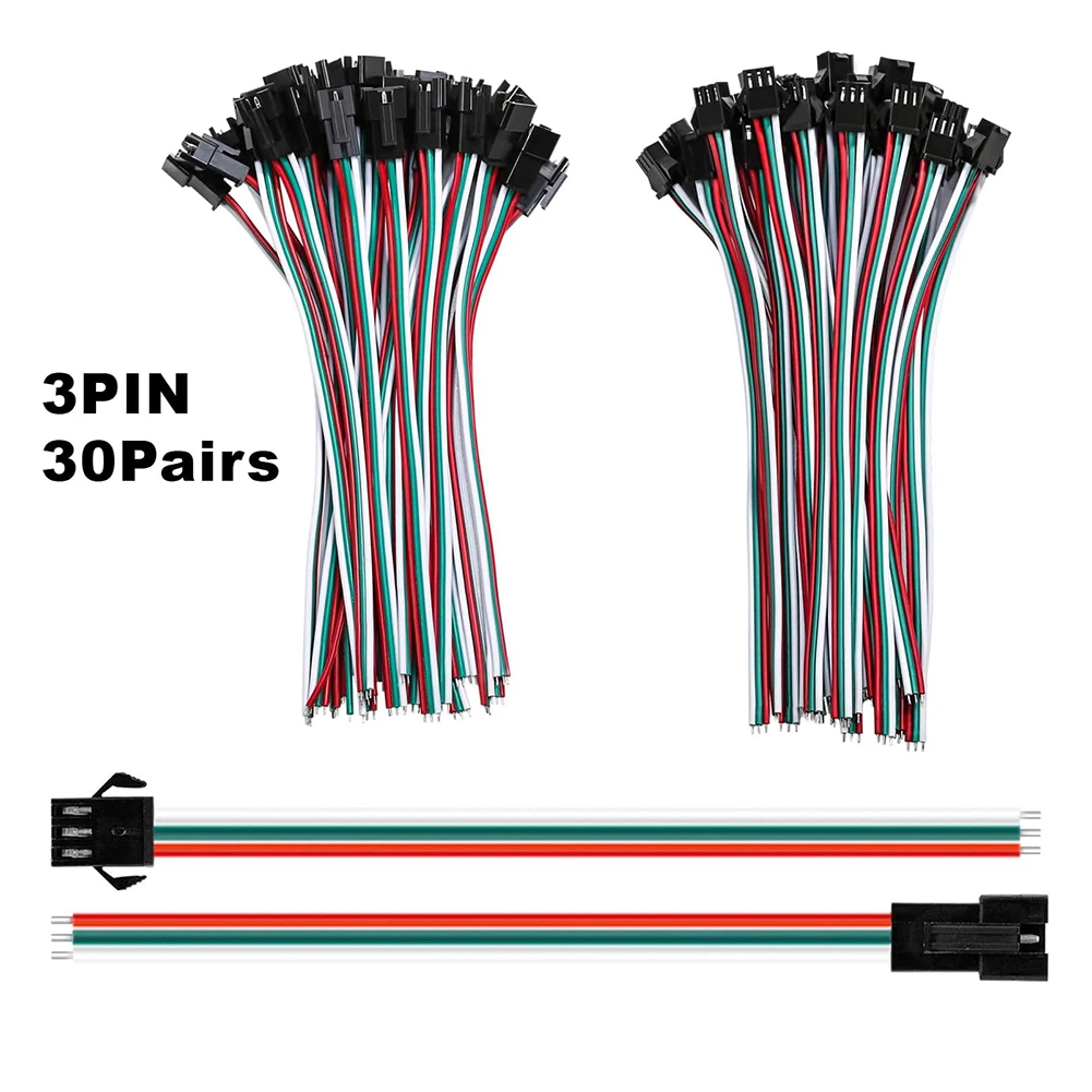 For DIY LED Projects Wire Female Male Connectors 15cm Wire Connectors Easy To Use Good Conductivity Lightweight