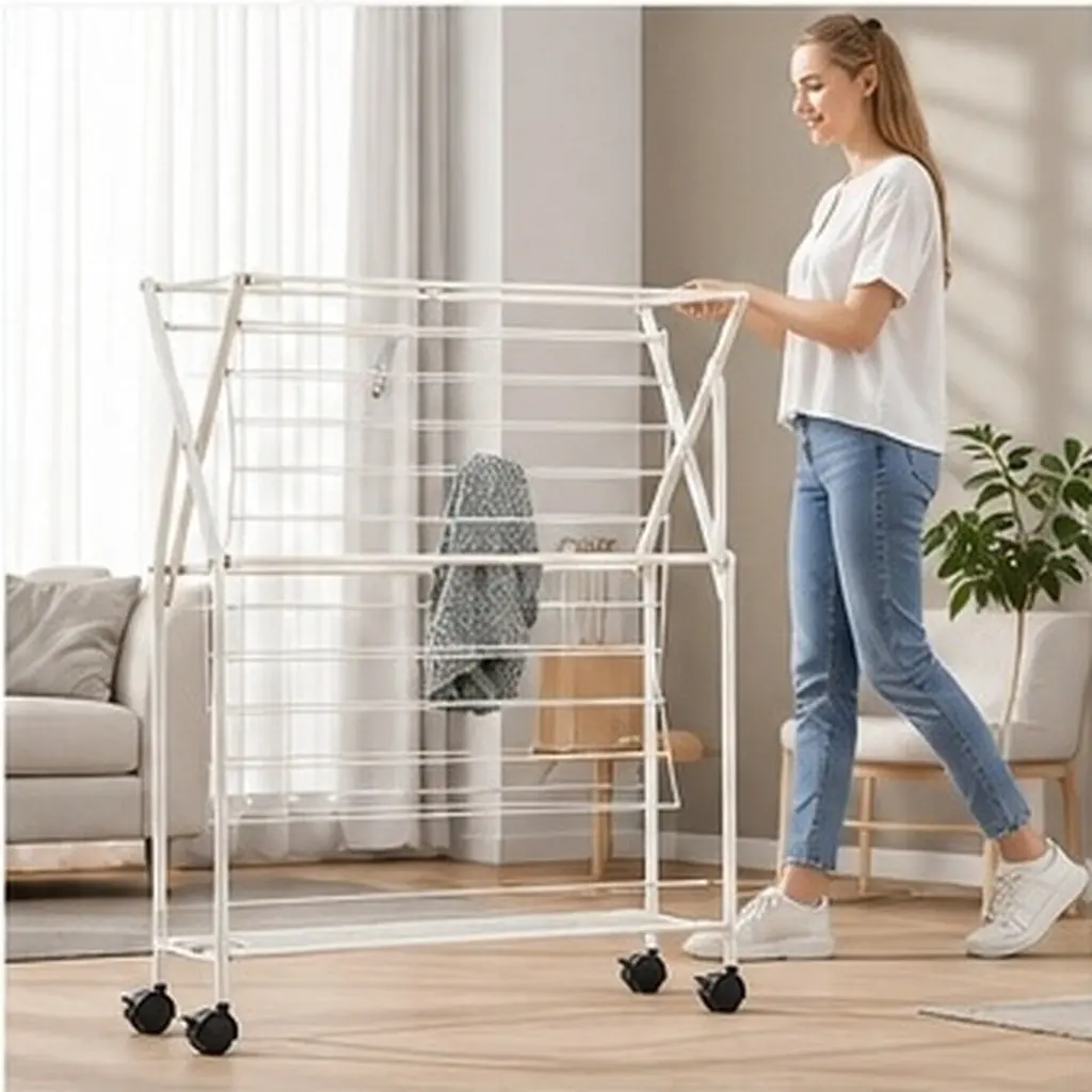 2Pcs Heavy Duty Caster Wheels Cart Replacement Laundry Rack Wheels Swivel Furniture Casters with Brake Furniture Casters