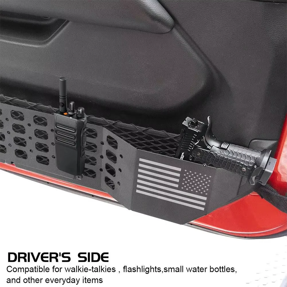 Front Door Pocket Storage Box For Jeep Wrangler JL JLU 4XE 18-23 Gladiator JT 20-23 Door Storage Organizer Modified Accessories