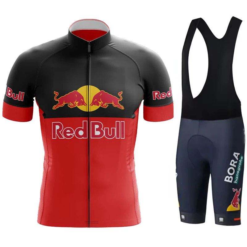 Complete Cycling 2024 Mtb Bicycle Jersey Red Bull Tricuta Man Men\'s Clothing Bib Jacket Suit Clothes Summer Pants Bike Gel Male