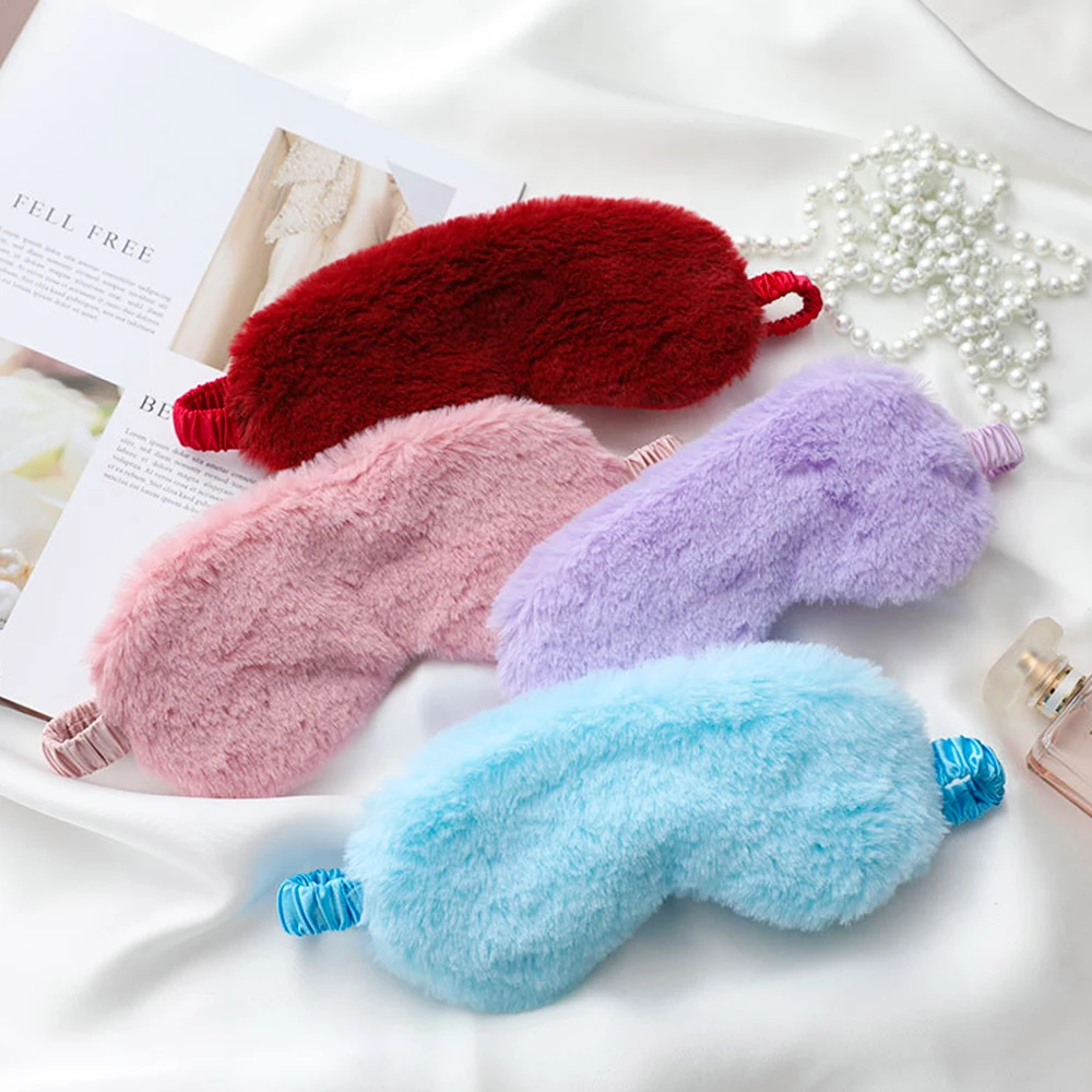 Plush Sleep Eye Mask  Lightproof Eye Covers Night Dream Mask Sort For Man Women Breathable Nap Rest Blindfold to Sleep Better
