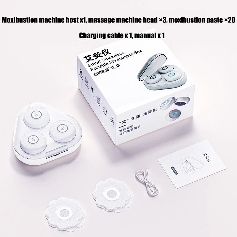 Electric Moxibustion Box Portable Smokeless Moxa Paste Intelligent Control Infrared Light Waves Burner Tool Wormwood Artemisia