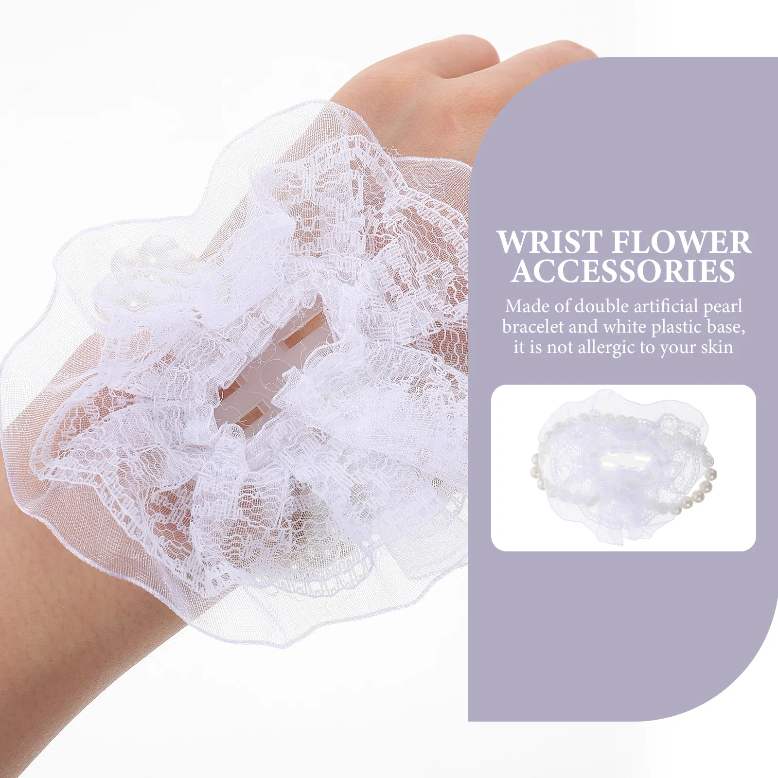 

10Pcs Pearl Wrist Bands Elastic Stretch Wedding DIY Bracelets Adjustable Bridal Wrist Flower Accessories Garment DIY Accessory