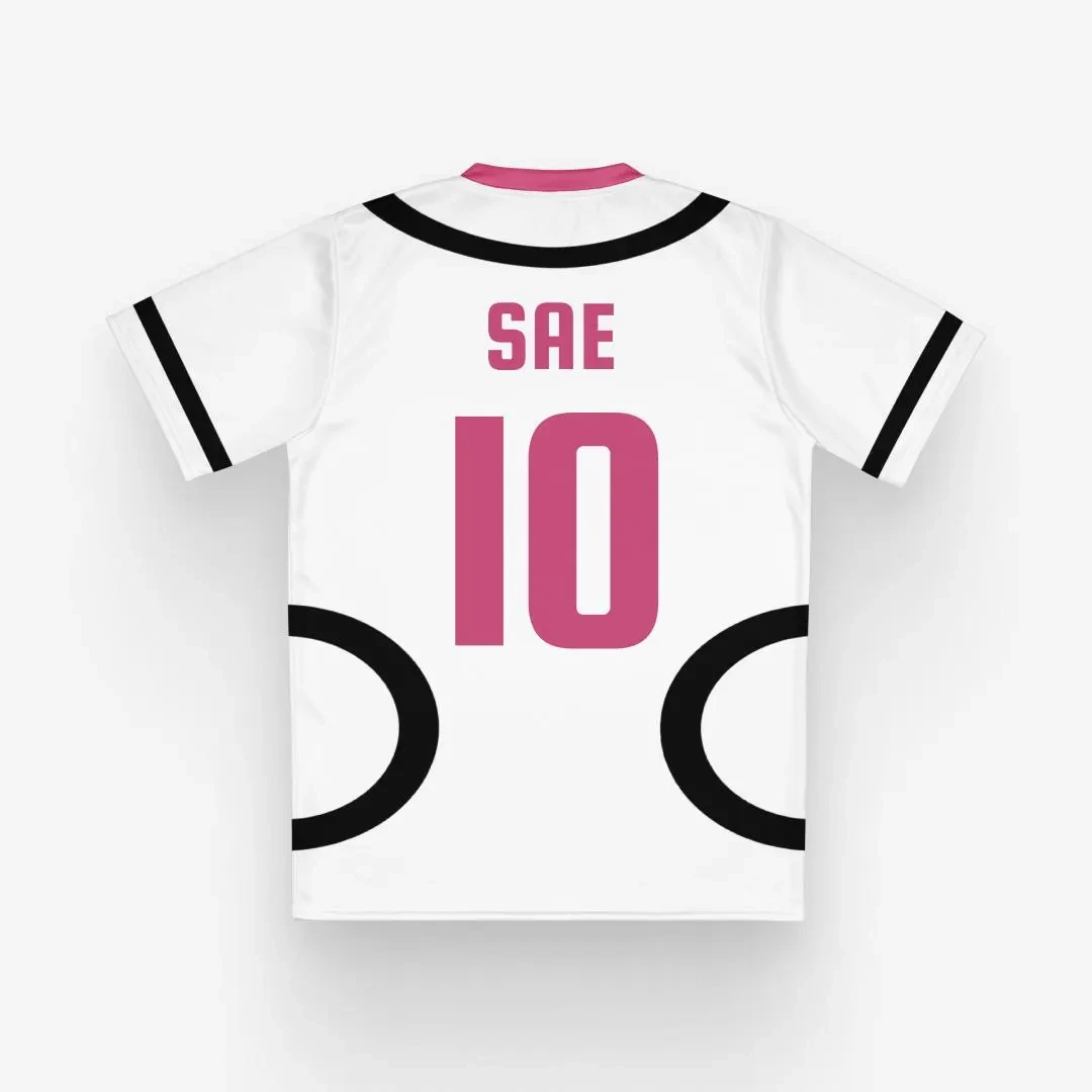 Japanische Anime Blue Lock Fußballtrikots für Männer & Frauen, T-Shirt mit Ryusei Shidou & Itoshi Sae Motiv, Rollenspiel-T-Shirt mit Rundhalsausschnitt, Kinder-Oberteil – Detail 8