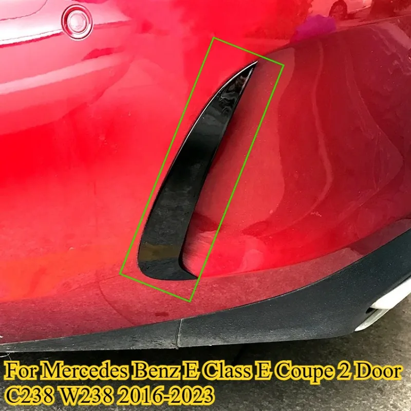 

2 шт. для Mercedes Benz E Class E Coupe 2-дверный C238 W238 2016-2023 спойлер заднего бампера боковой Canard глянцевый черный карбоновый вид