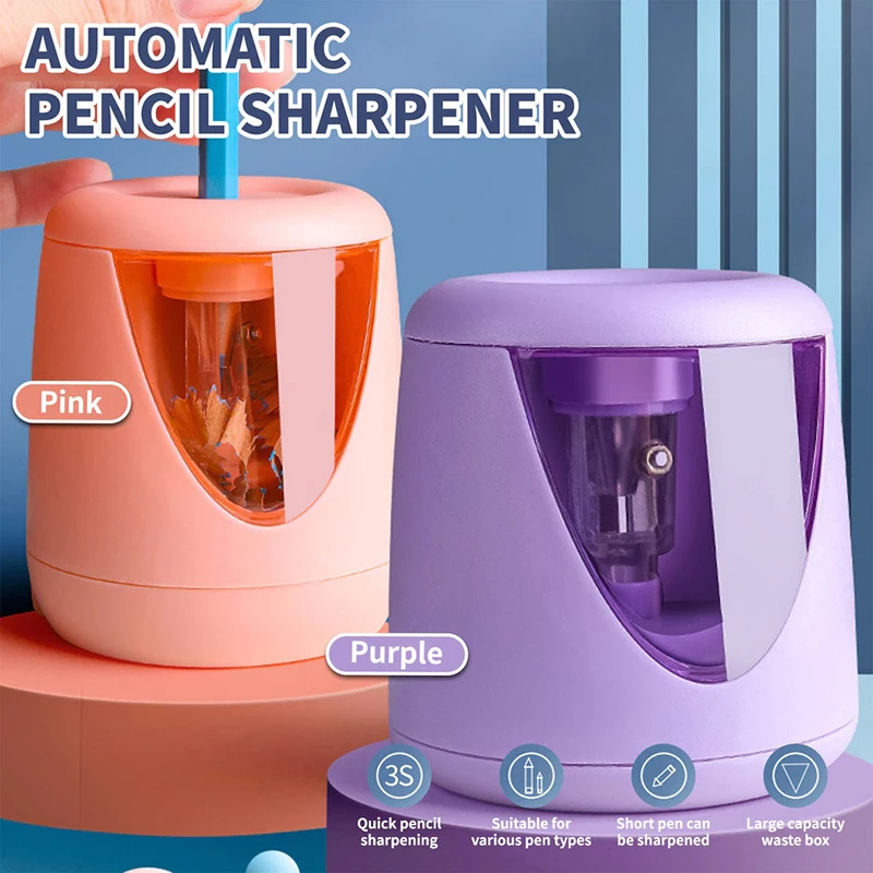 1Pcs Cartoon Pencil Sharpener Hand-cranked Mechanical Tool Automatically Enters Lead Anti Sticking Lead Office Gift Student