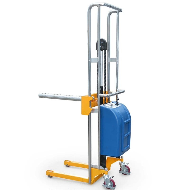 

Single shaft feeding all-electric single arm string barrel stacker lifting paper tube film automatic forklift