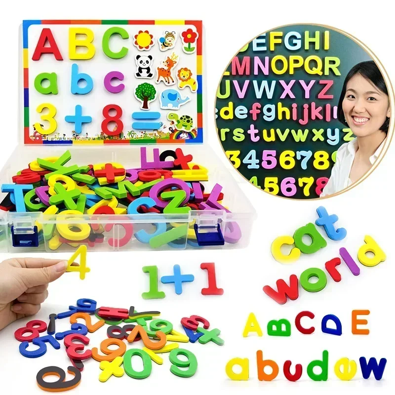 NEW  EVA Foam Magnetic Alphabet Letters Learning Spelling Counting Set Refrigerator Stickers Educational Toys For Toddlers