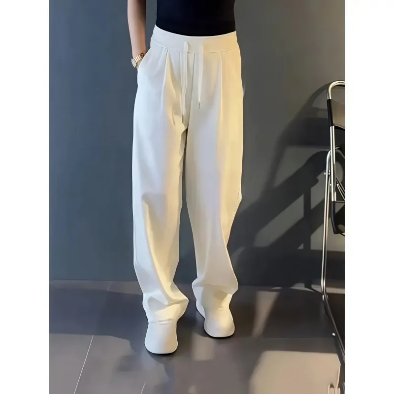 New Men's Casual Pants Wide-leg Business Casual Pants Versatile Fashionable Trendy High-quality Simple Fashionable Men Clothing