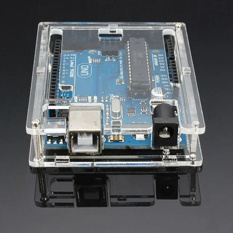 Uno R3 Case Enclosure New Transparent Gloss Acrylic Computer Box Shell Compatible with Arduino UNO R3