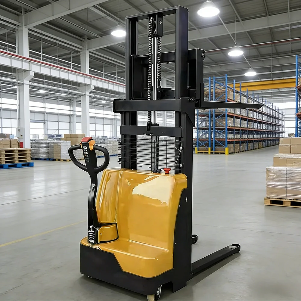 

Hot Sale 2000kg Electric Stacker Electric Forklift Electric Pallet Truck High Efficiency Improve Work Efficiency