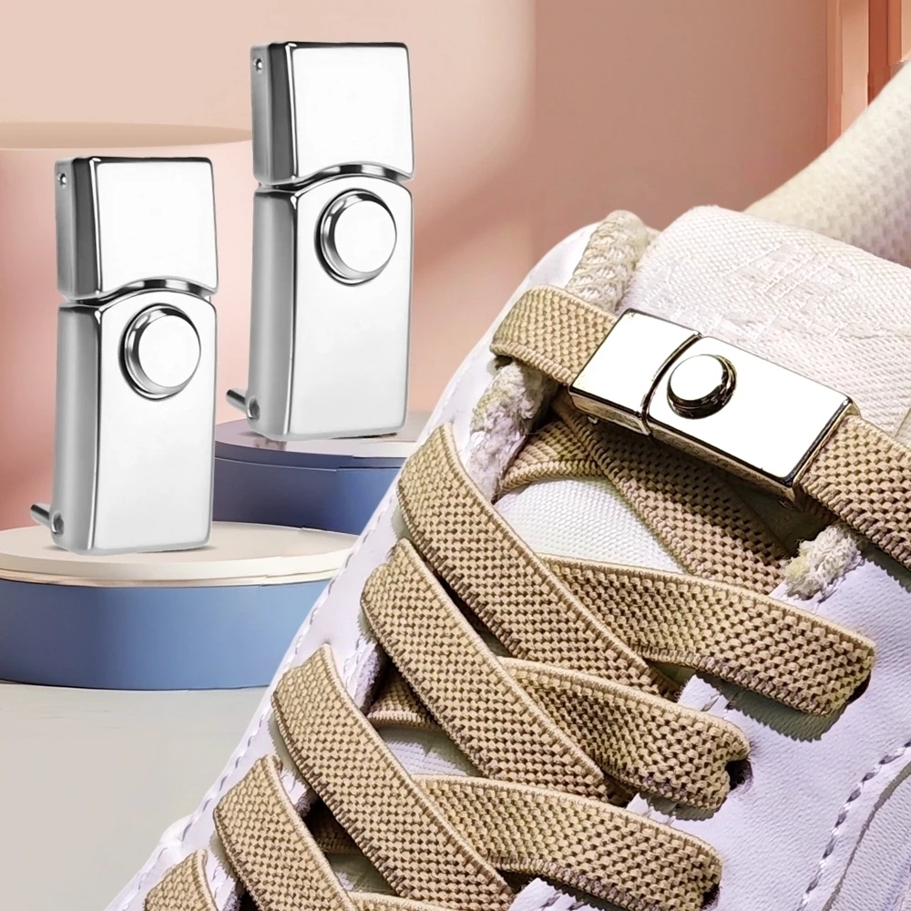 8mm Colorful Press Lock No Tie Shoelace Without Ties Elastic Laces Sneaker Kids Adult Widened Flat Shoelace for Shoes