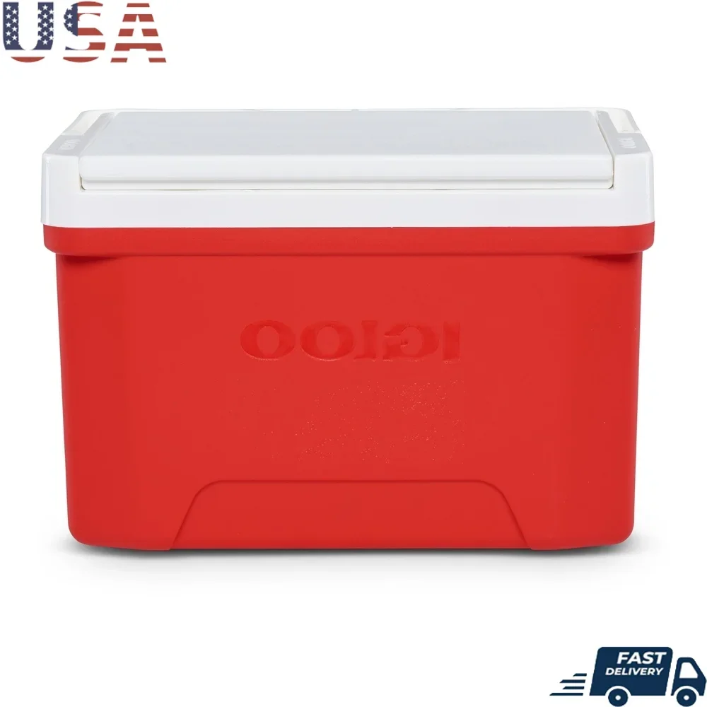 

9 QT Hard Sided Cooler Ice Chest with Cool Riser Technology Tray Lid Elevated Design Portable Lunch Snacks Outdoors