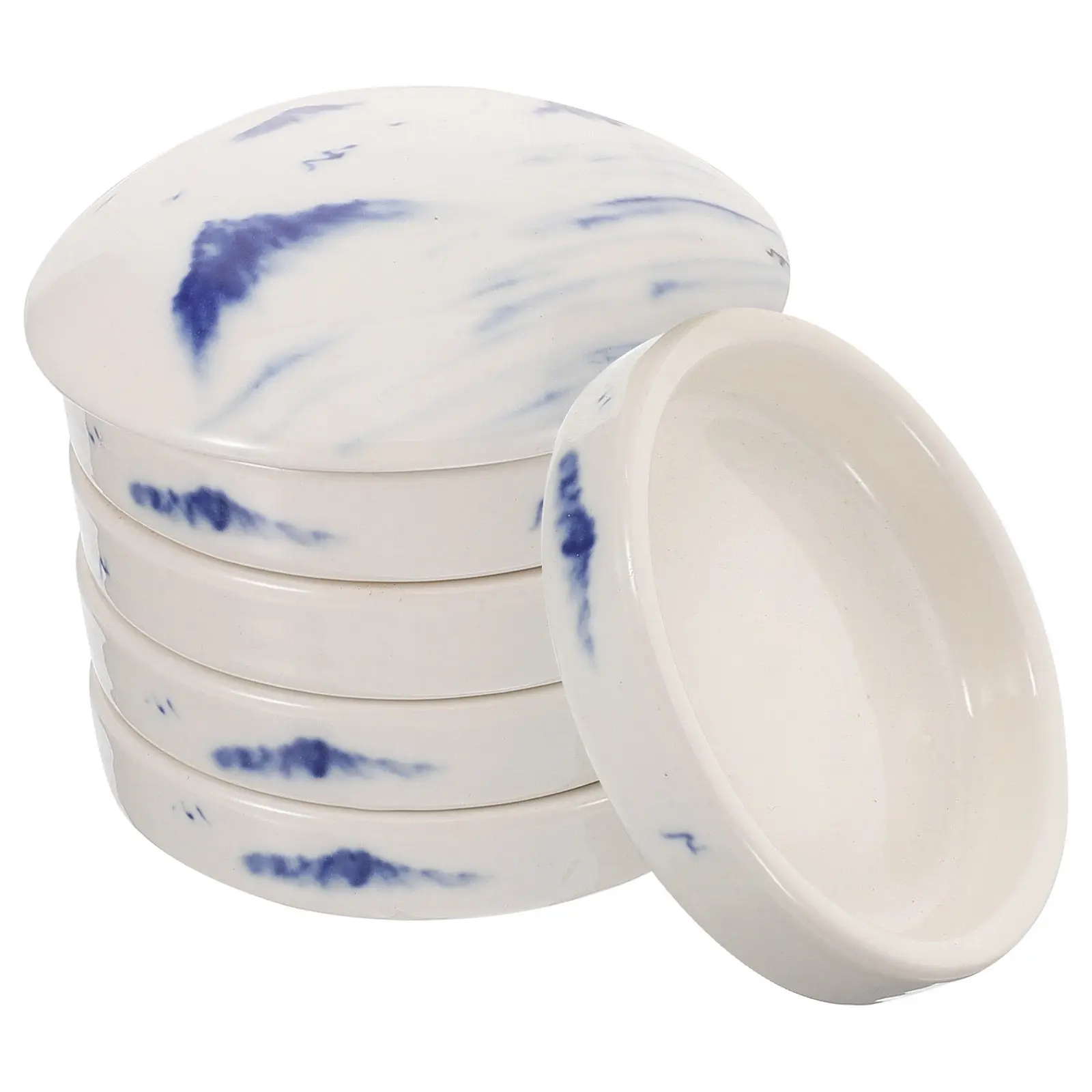 

1 Set Ceramic Paint Palette Multi-Layer Pigment Tray Stackable Mixing Palette for Watercolor Gouache Acrylic Oil Painting