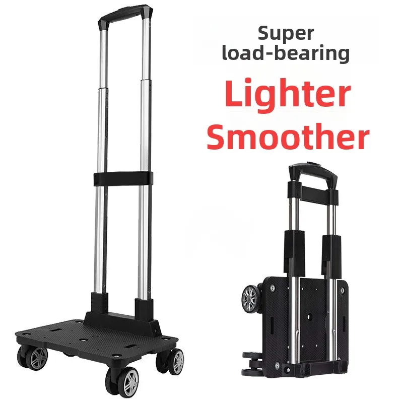 

Портативная складная тележка из алюминиевого сплава, легкая тележка-коляска с выдвижной ручкой для покупок овощей, для домашнего использования