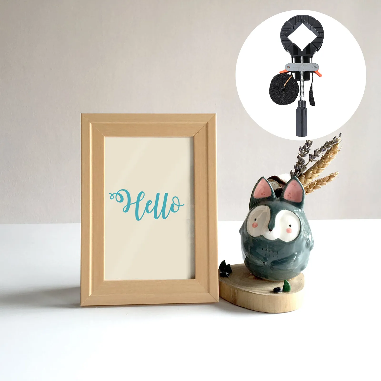Fast Tightening Clip Photo Frame Clamp Detachable Corner Plastic Gusset Woodworking Right-Angle Clamp for Large Irregular