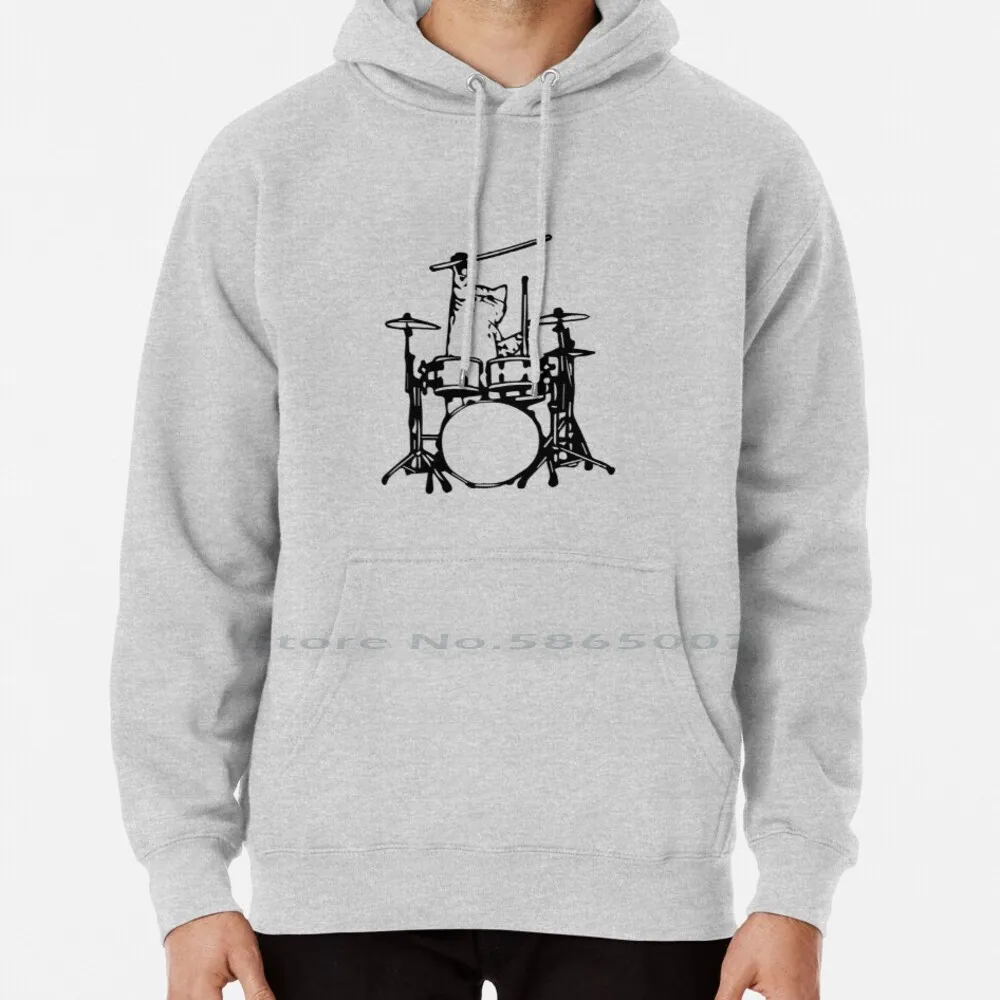 

Funny Cat Playing Drums Shirt Hoodie Sweater 6xl Cotton Funny Cat Playing Drums Cute Cats Kitty Animals Pets Feline Cool