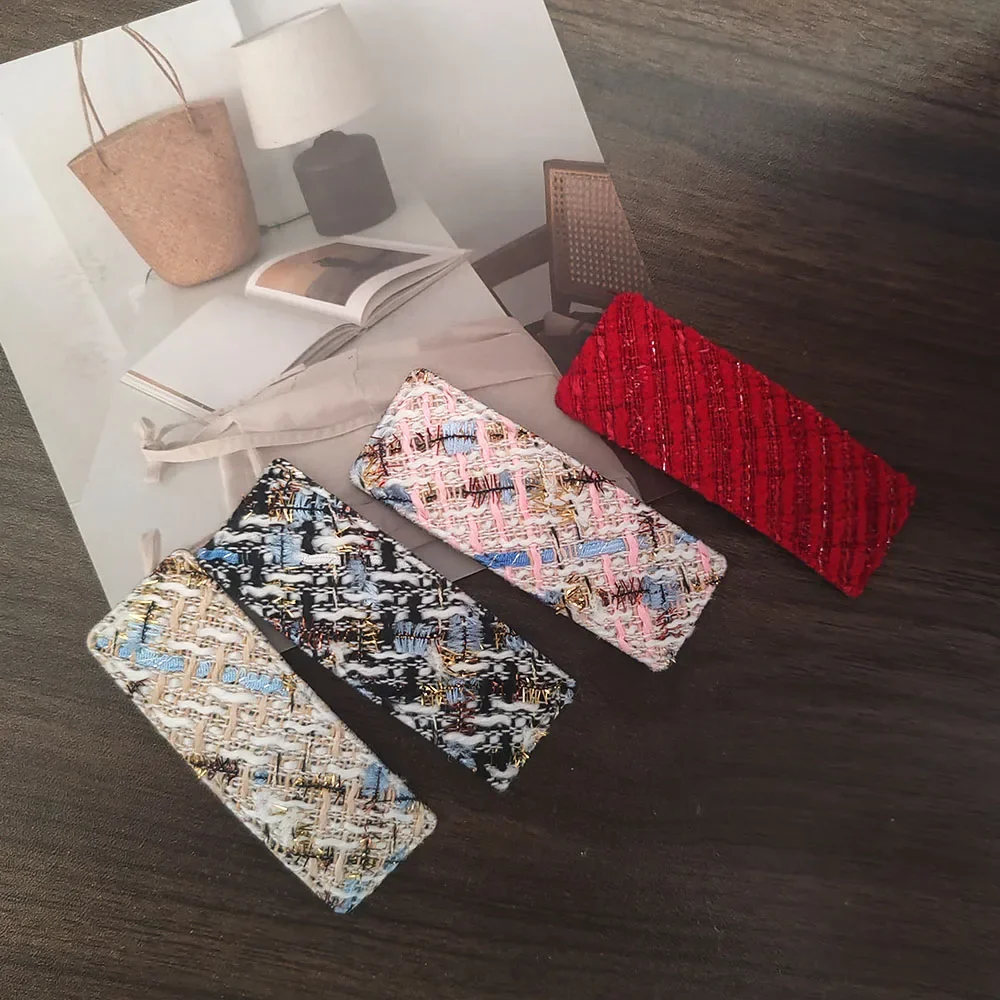 4 шт., модные расширенные классические стильные вязаные заколки для волос BB, заколка для волос для девочек и женщин, винтажные аксессуары для волос, орнамент