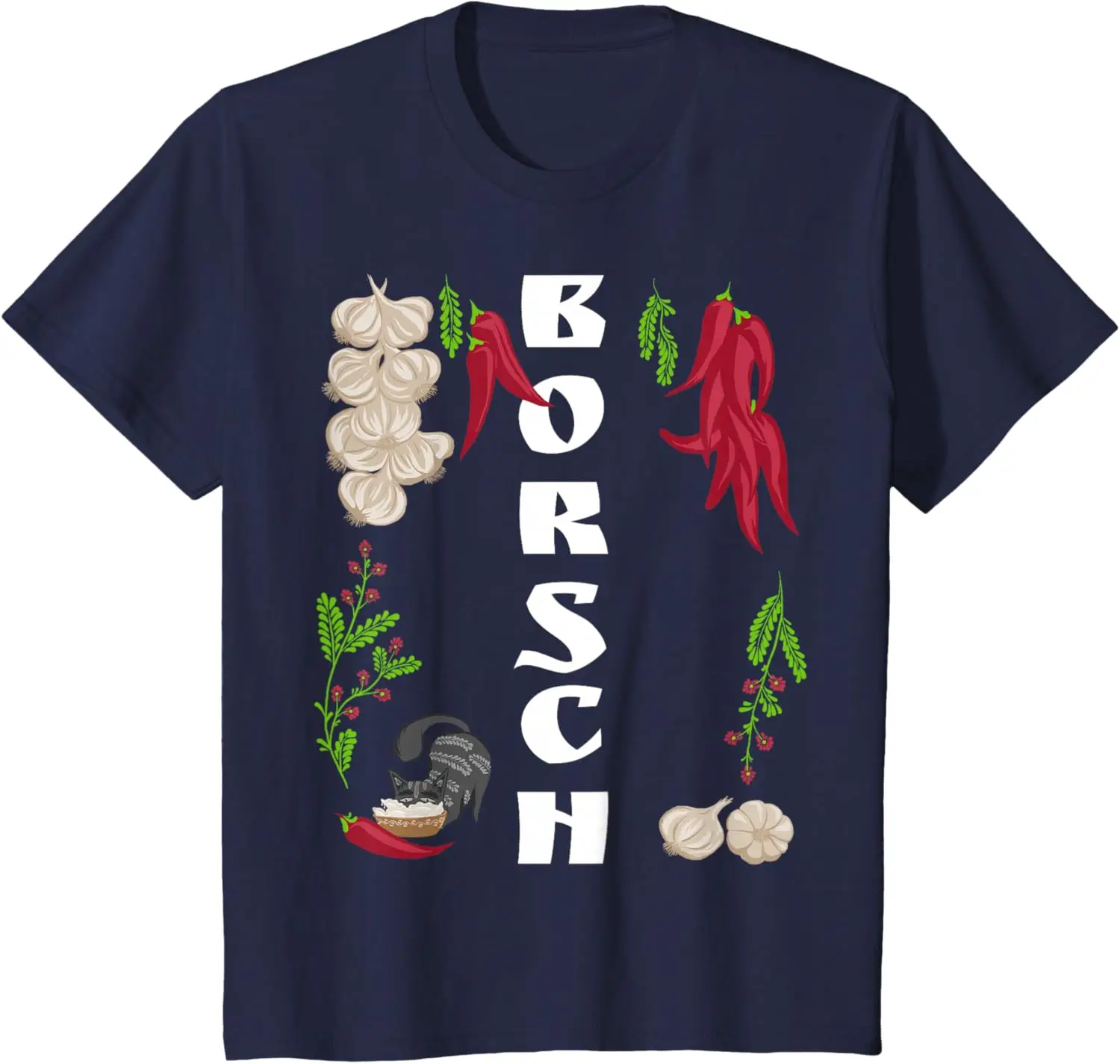 تي شيرت نسائي من Mern Borsch - تي شيرت مضحك للأطعمة الأوكرانية هدية عتيقة تي شيرت كاجوال للجنسين ملابس خروج كبيرة الحجم من القطن بأكمام قصيرة