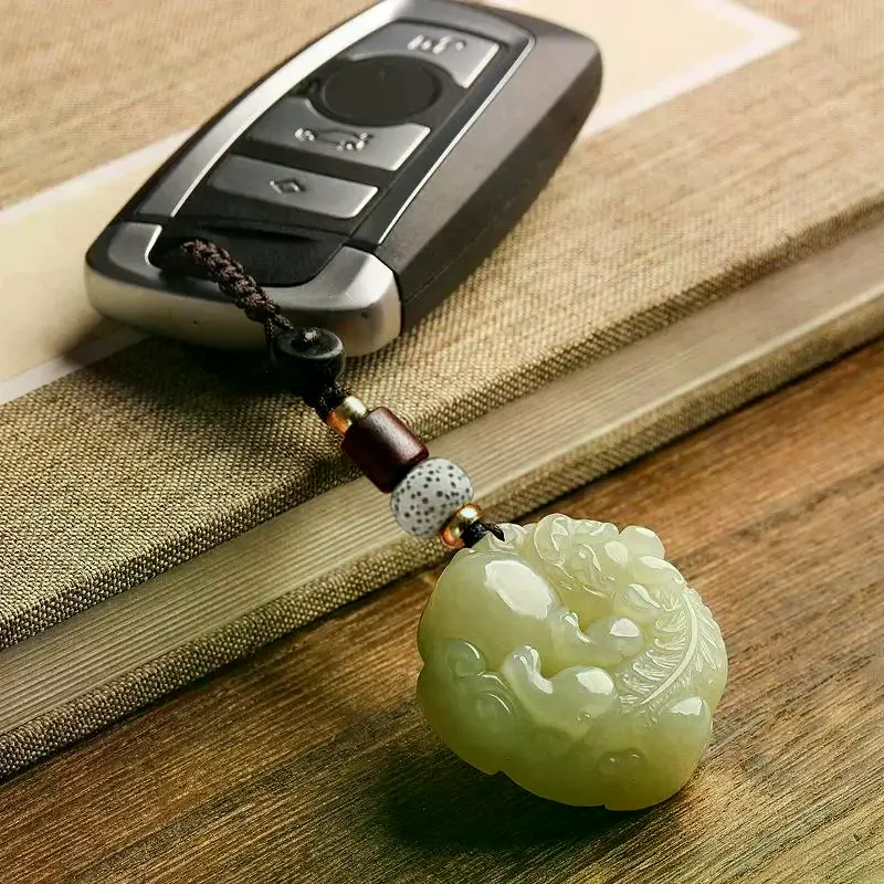中国風貔貅カーキーホルダーバッグ携帯電話ペンダント男女兼用革 - Men'S Accessories Chain のレビューと価格