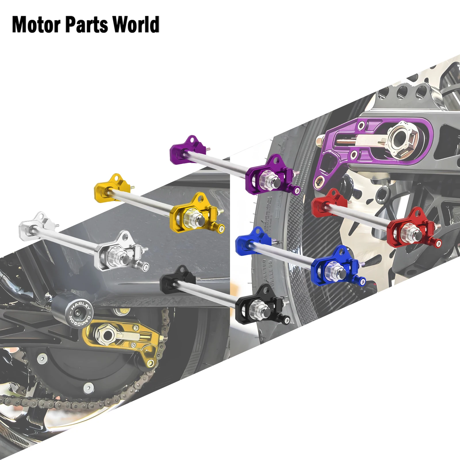

Motorcycle Bearing Axle Adjuster kit Aluminum For Harley Touring Road Street Electra Glide Road King Ultra Limited 2009-2026