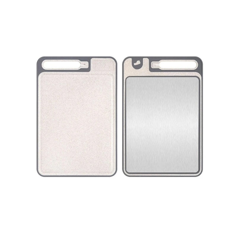 Revertible Metal Cutting Board For Kitchen With Juice Channel And Stable Base 36.9X24.9cm