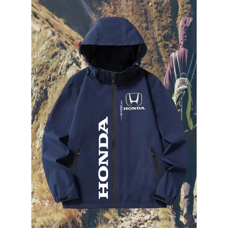 

Honda UPF100 + Men's autumn windbreaker with pocket zipper, sun protection jacket, UV ultra-light breathable fabric