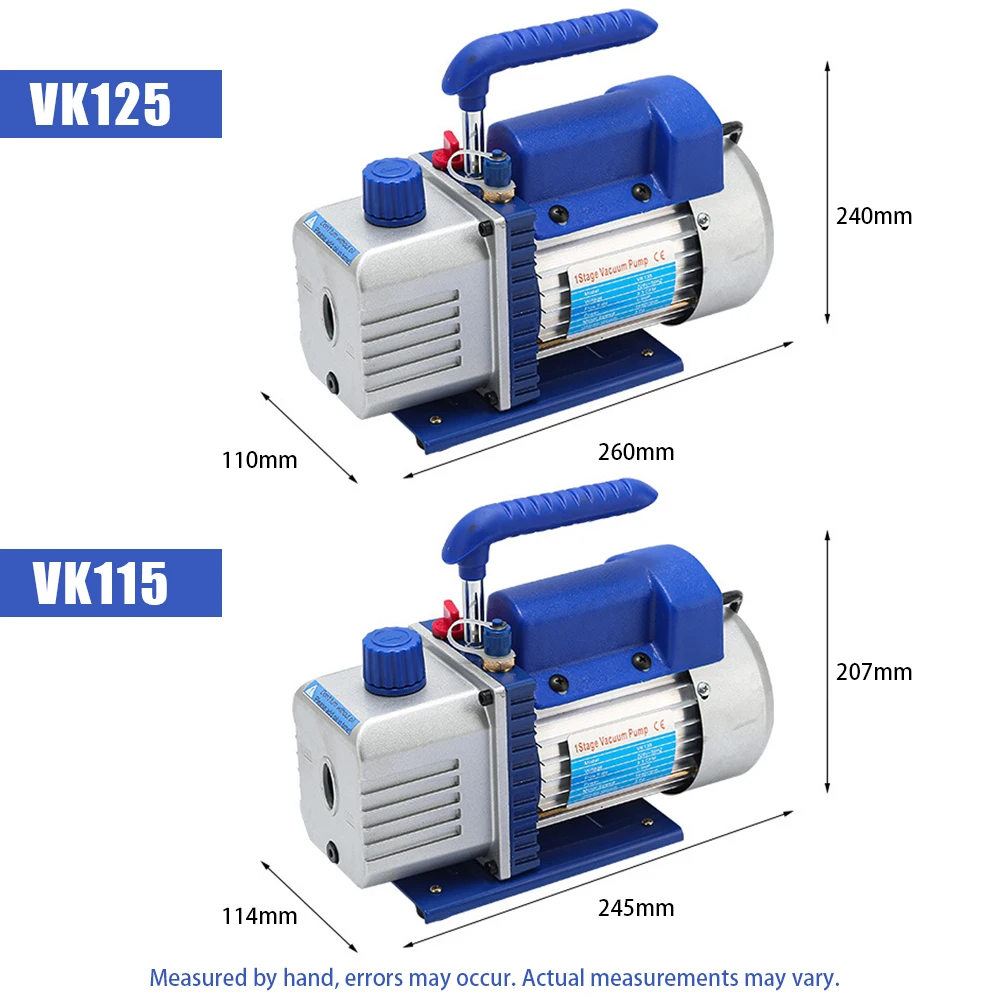 Mini Vacuum Pump Single Stage Portable Pump Compact Vacuum Pump for Air Conditioning & Refrigeration Maintenance Lab Use Auto AC