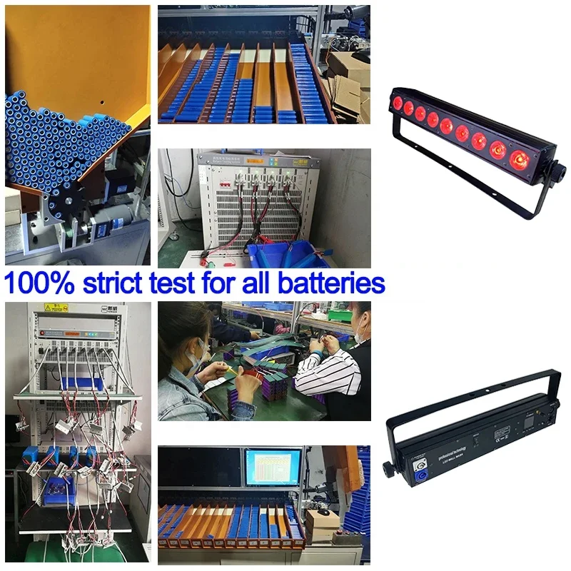 9*18w Disco DJ Battery Powered Wall Washer Wireless DMX Led Stage Light Bar