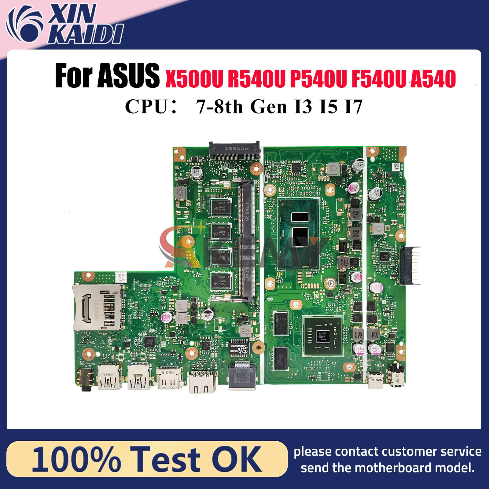 

X540UP Материнская плата для ноутбука ASUS X540UP P540U F540U X500U X540UPR K540U R540U X540U A540U Материнская плата с процессором I3 I5 I7 тест ОК