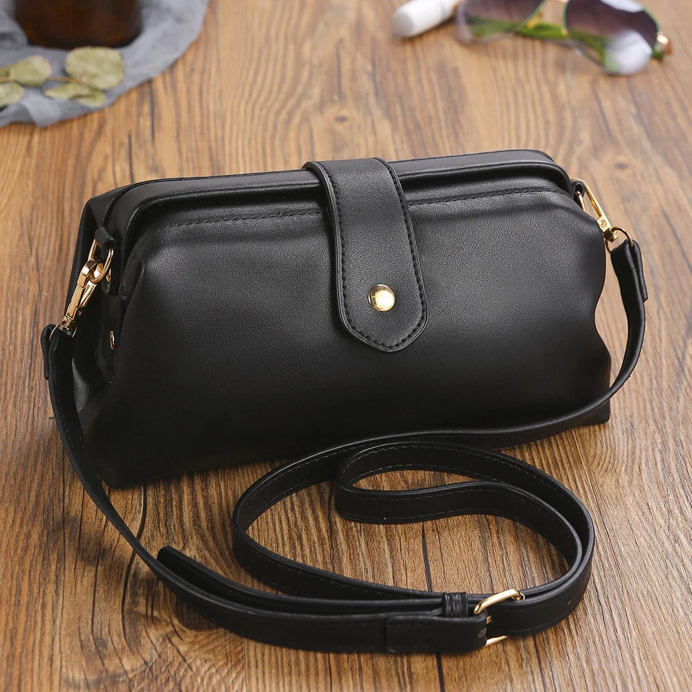 

Women's One Shoulder Clip Bag Retro PU Women's Diagonal Straddle Phone BagStyle 2025 New Popular Handbag