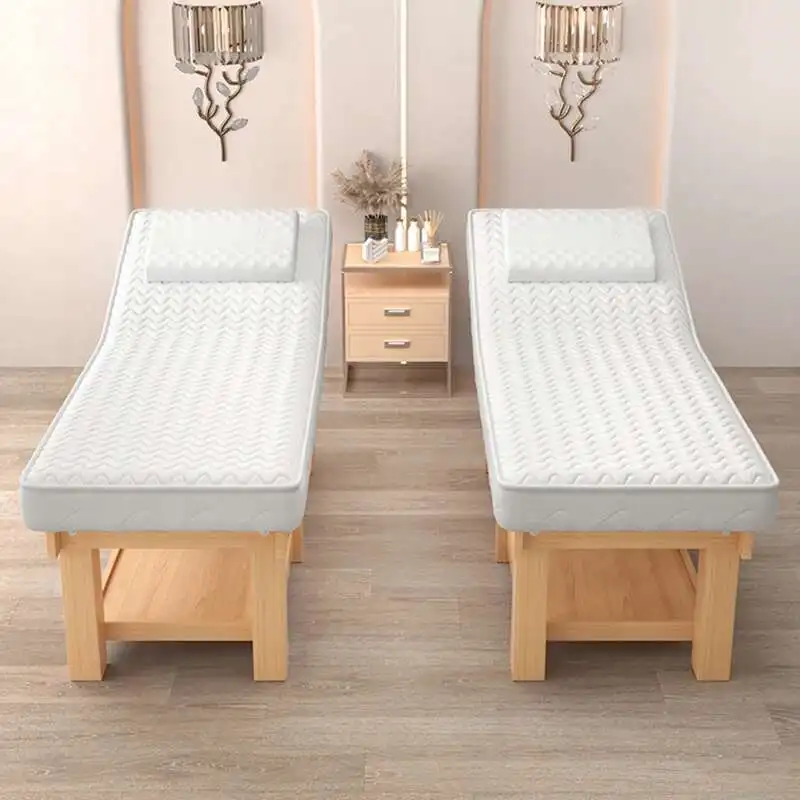Full Wooden Massage Chairs Body Comfort Tattoo Lash Cosmetic Bed Pedicure Mattresses Camas Portatil Massage Furniture MQ50MB