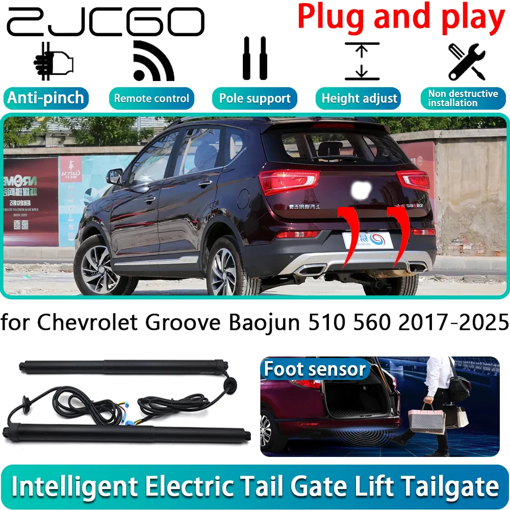 

ZJCGO for Chevrolet Groove Baojun 510 560 2017-2025 Car Electric Powered Tailgate Power Liftgate Automatic Tailgate System