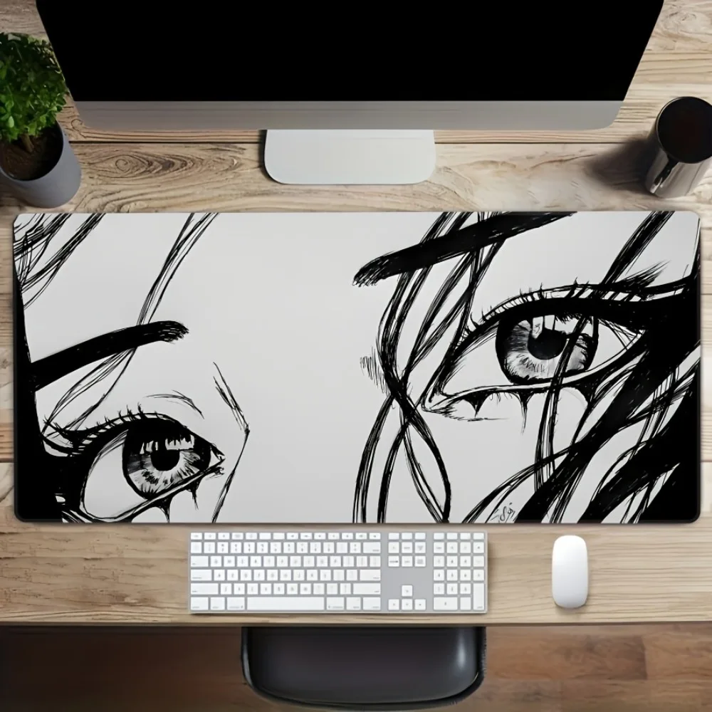 

Non-Slip Washable Dark Gray Oversized Desk Mat Precision Edges Extended Gaming Mouse Pad for Work Leisure