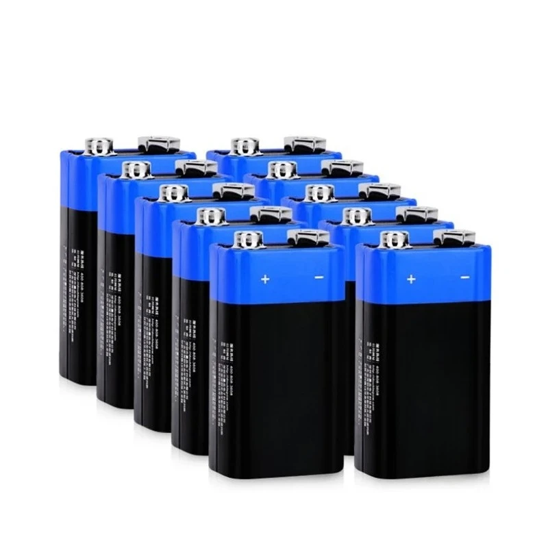 9V Iron Case Carbon Battery 6F22 Heavy Duty Dry Cell 1 2 4 6 8 10 Pack for Multimeter Alarm Clock Microphone