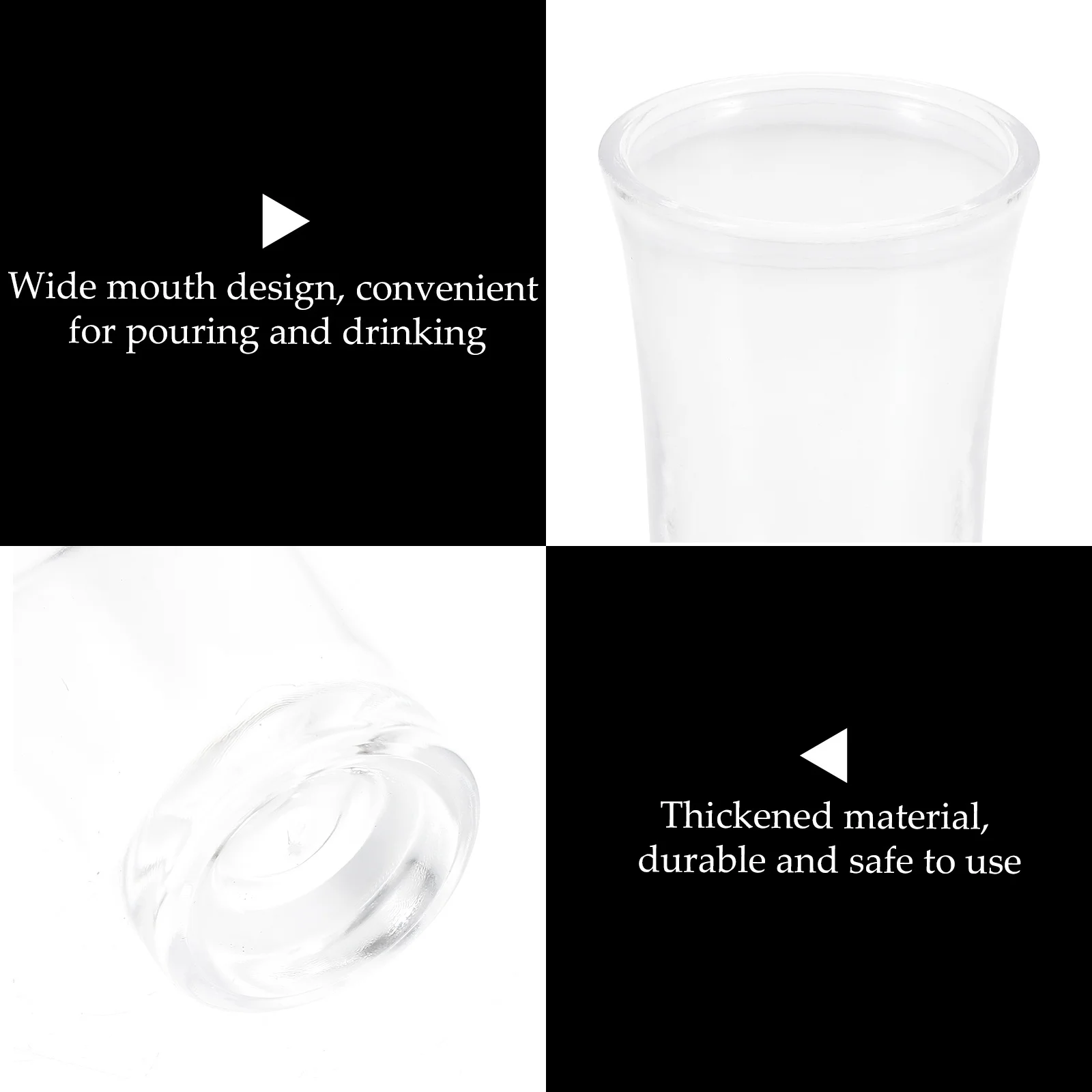 

6Pcs Acrylic Beer Cup Integrated Molding Not Easy to Damage Comfortable Handling Tasting Cup Acrylic Cups Sturdy Whiskey Cups