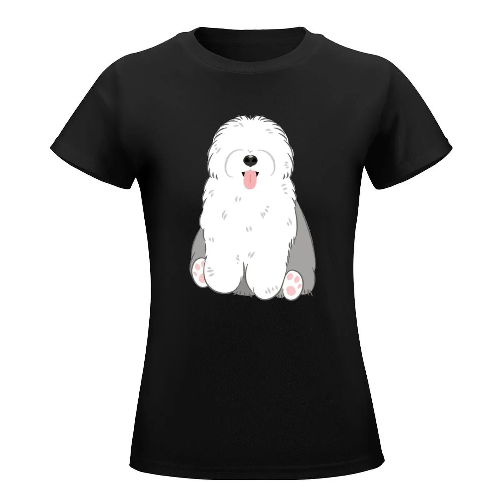 LOVE Old English Sheepdog - Gray and White 1 T-Shirt summer tops lady clothes Woman clothing