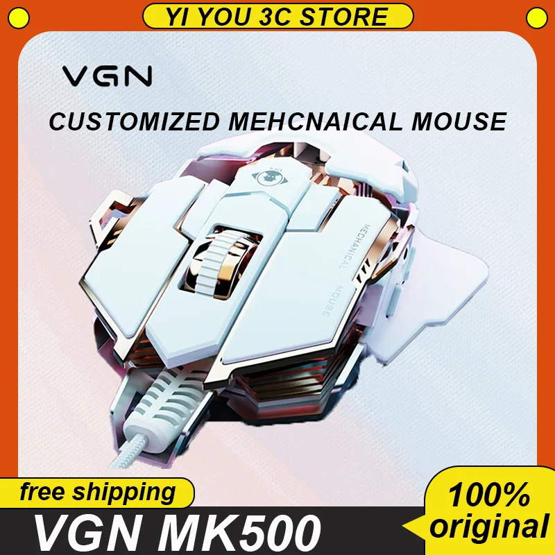 

VGN MK500 Gaming Mouse Esports RGB Office Wired Mechanical Mouse Computer Peripherals Mac Laptop Accessories