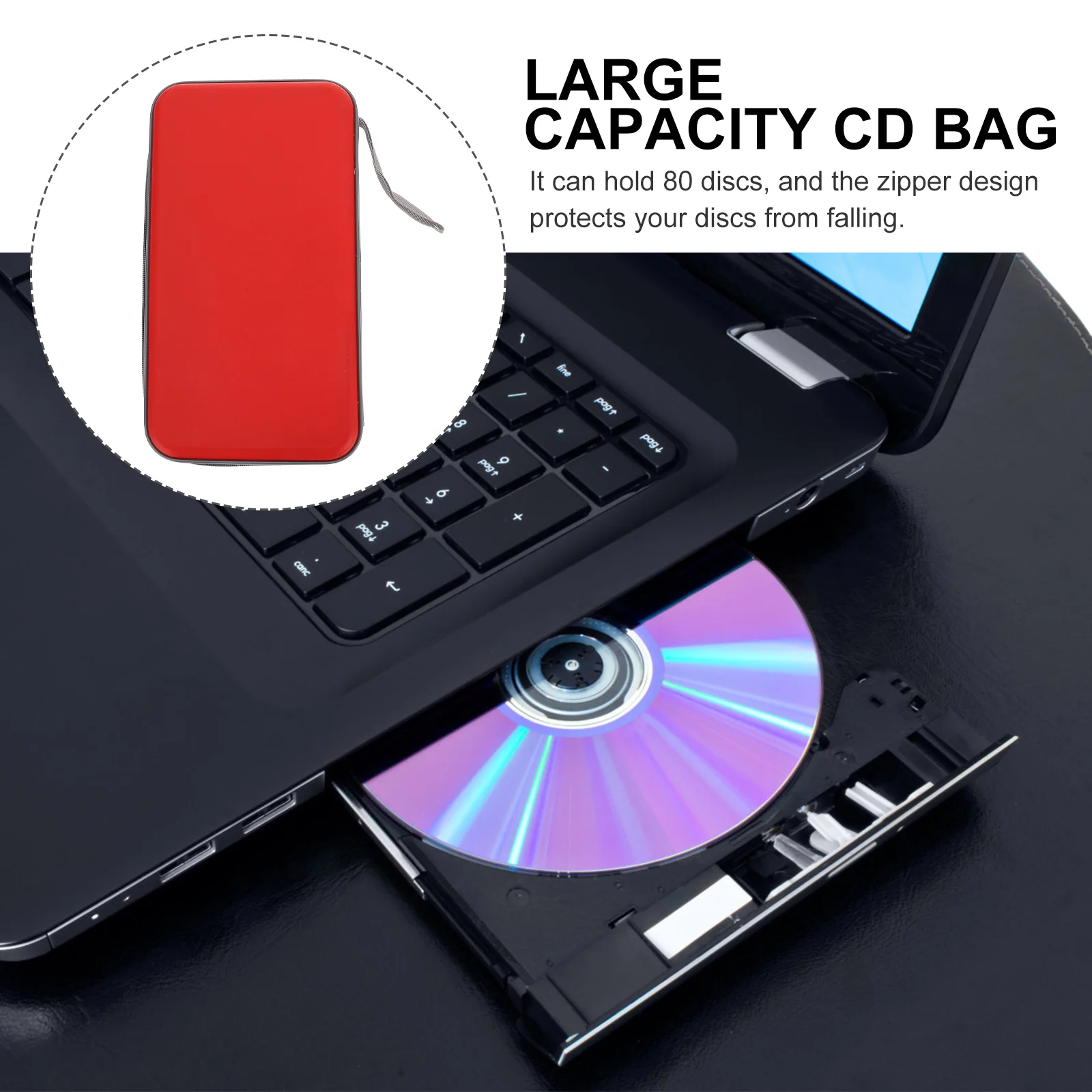 

Cd Storage Case Large Capacity Disc Storage Bag Dvd Pouch Portable Organizer For Home Car Use Soft Zipper Design