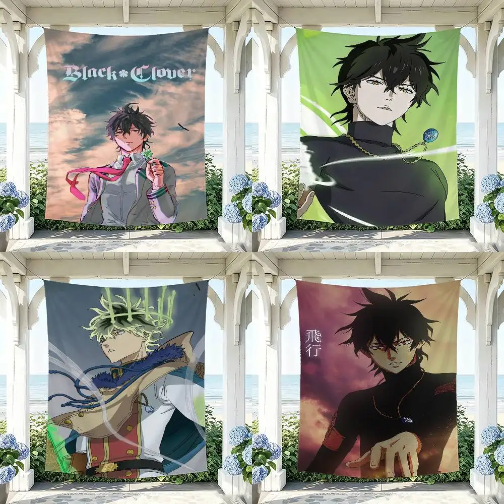 Black Clover Y-Yuno Flag Outdoor Decorations for Bedrooms Home Decor Items Banners Tapestry